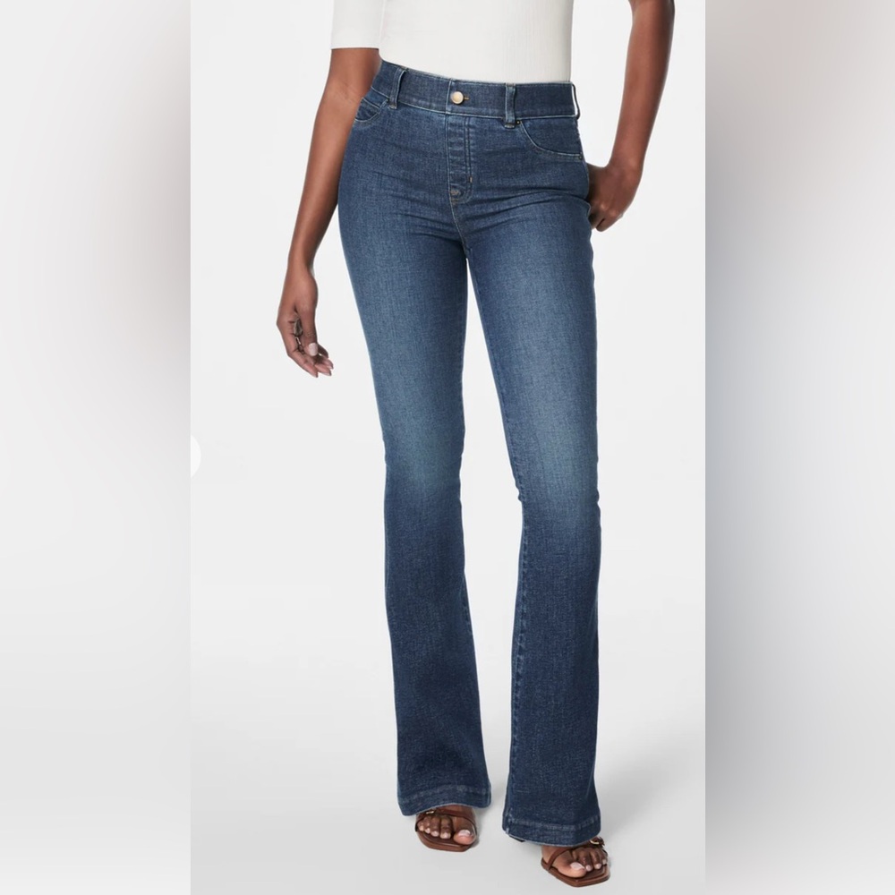 SPANX Women's Flare Jeans in Classic Blue